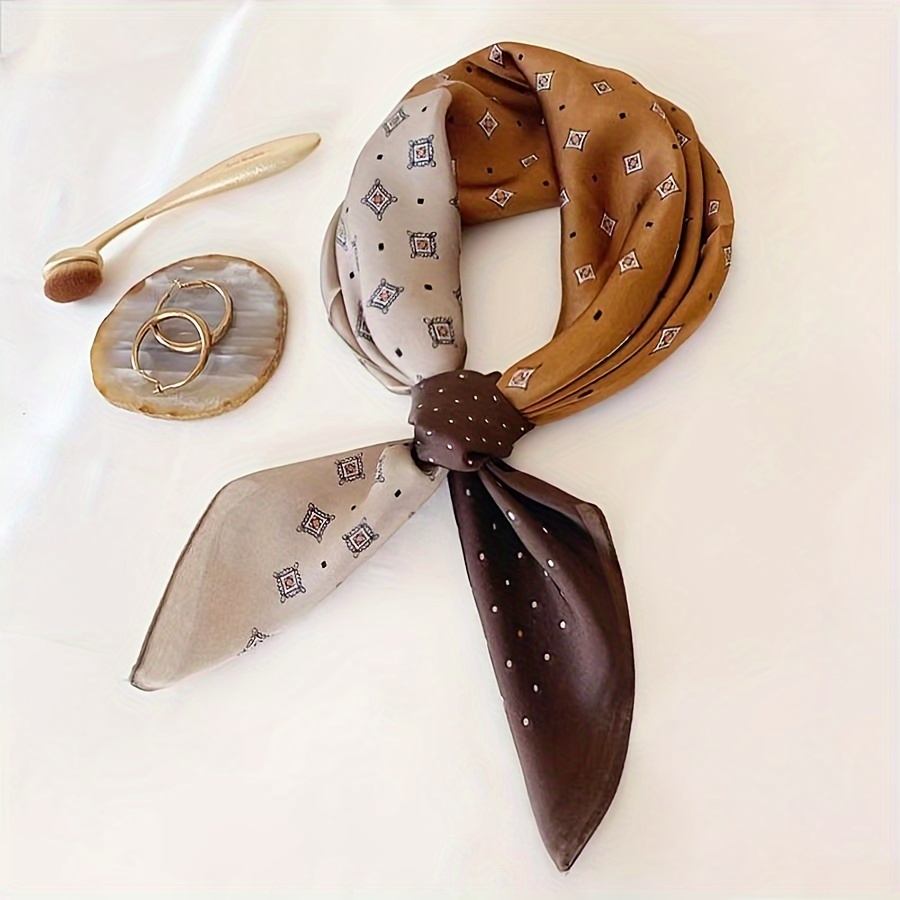 2025年ニューデザイナーフローラルプリントレディーススクエ - Scarf Silk Square のレビューと価格