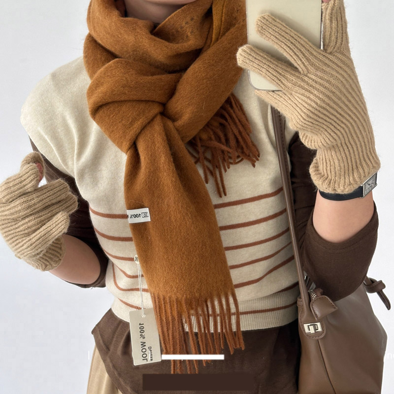 エレガントな良質 100% ウールスカーフ女性男性秋冬ネッカ - Muffler Men Wool のレビューと価格