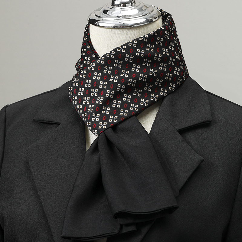 メンズスカーフ イミテーションシルク ネックスカーフ 小さな - Silk Neck Scarf のレビューと価格