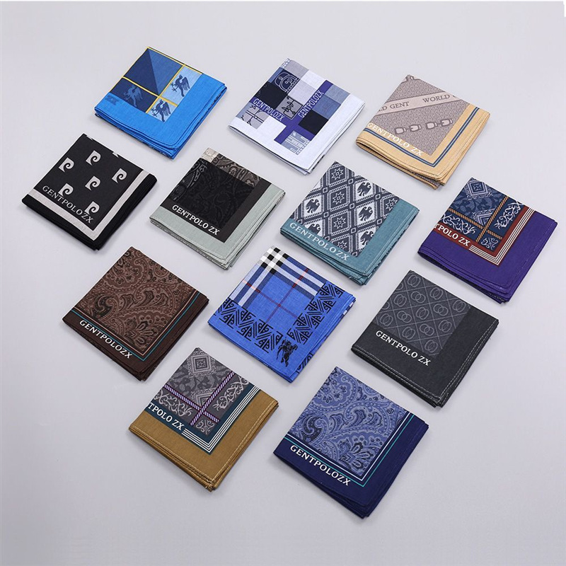3 個メンズピュアコットンプリントチェック柄ハンカチ夏薄い昔 - Handkerchief Cotton Men のレビューと価格