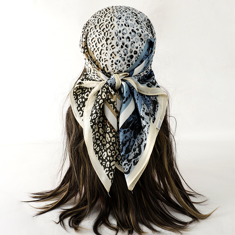 女性用サテンヒジャーブスカーフ,髪用,シルク,ワイド,正方形 - Silk Neck Scarf のレビューと価格