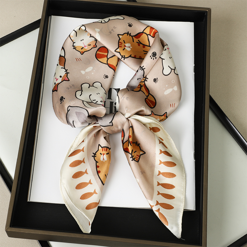 女性用サテンヒジャーブスカーフ,髪用,シルク,ワイド,正方形 - Silk Neck Scarf のレビューと価格
