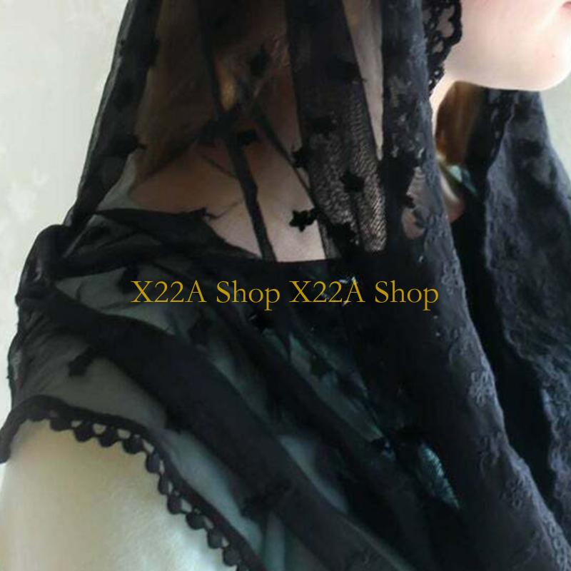 ユニークなイスラム教徒のためのインフィニティフローラルレース - Infinity Scarf Knit のレビューと価格