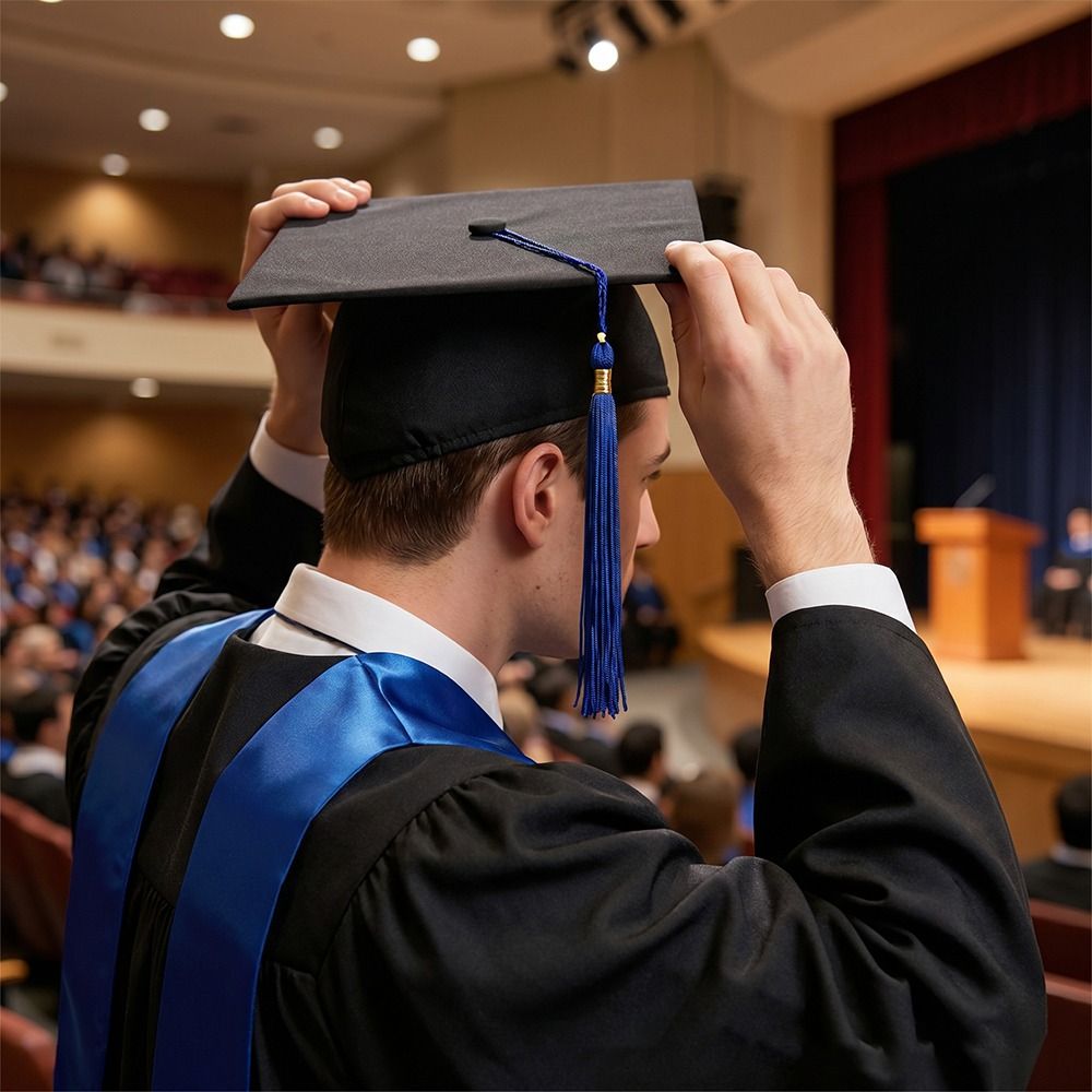 無地卒業シーズンセット サテン生地学士帽 学術名誉ストール  - Stole Wedding Shawl のレビューと価格