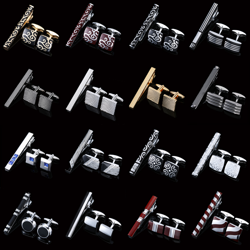 男性用のカフとネクタイピンのセット,クラシックなパターン,高 - Tie Bar Set Gift のレビューと価格