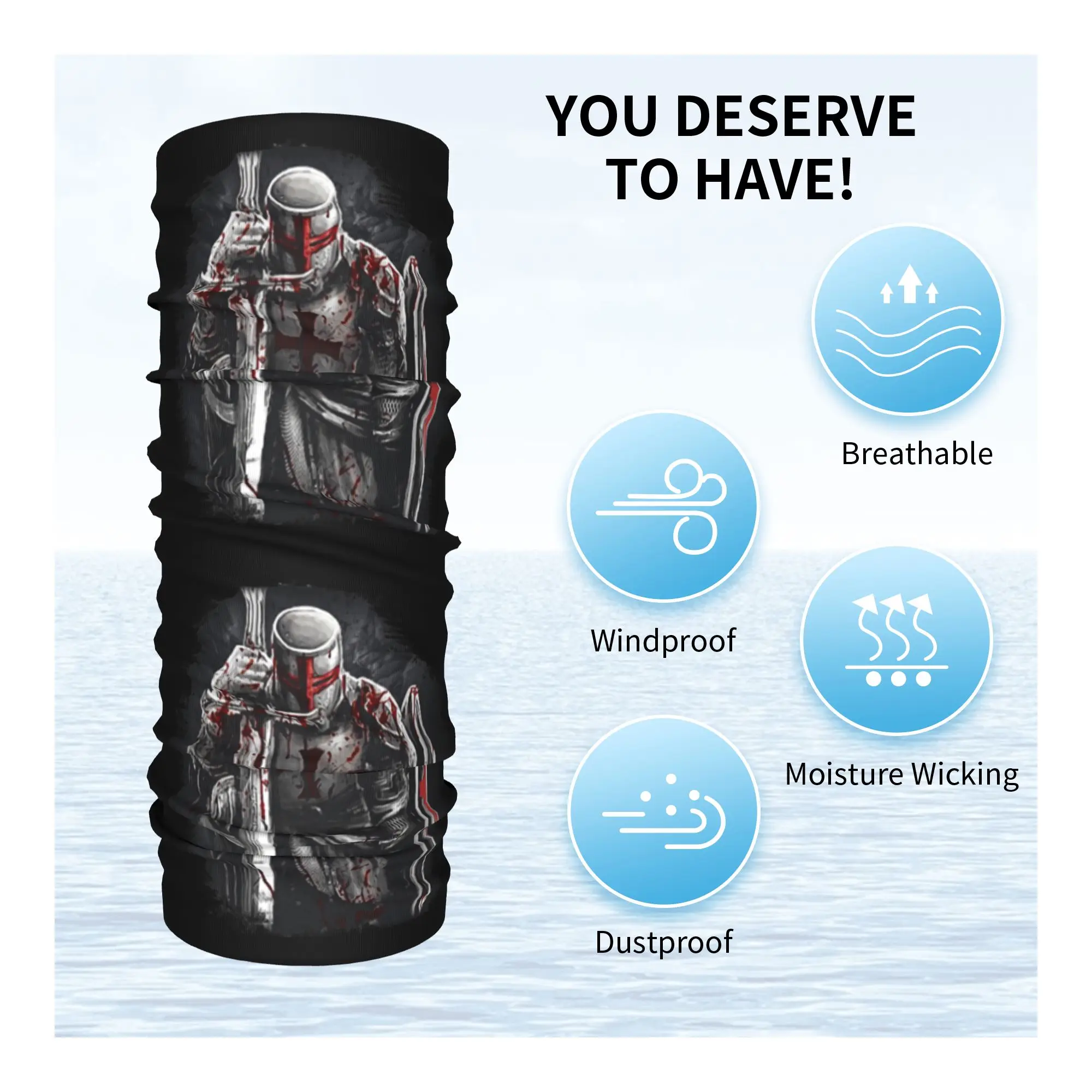 勇敢なロザリオ十字軍戦士冬用ヘッドバンドネックウォーマーチュ - Neck Warmer Tube のレビューと価格