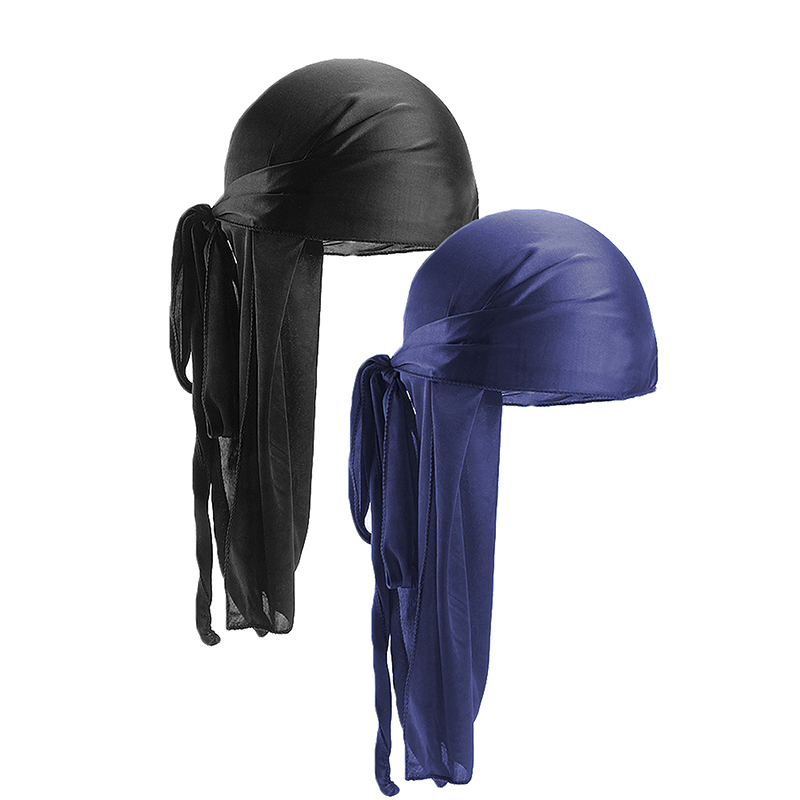 2 個シルキーサテン Durags 男性用デザイナーロングテ - Bandana Doo Rag のレビューと価格