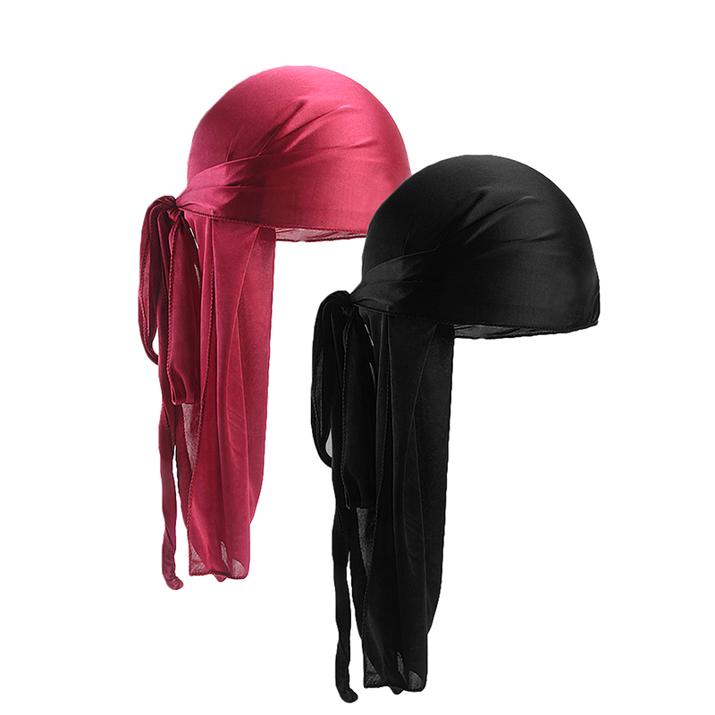2 個シルキーサテン Durags 男性用デザイナーロングテ - Bandana Doo Rag のレビューと価格