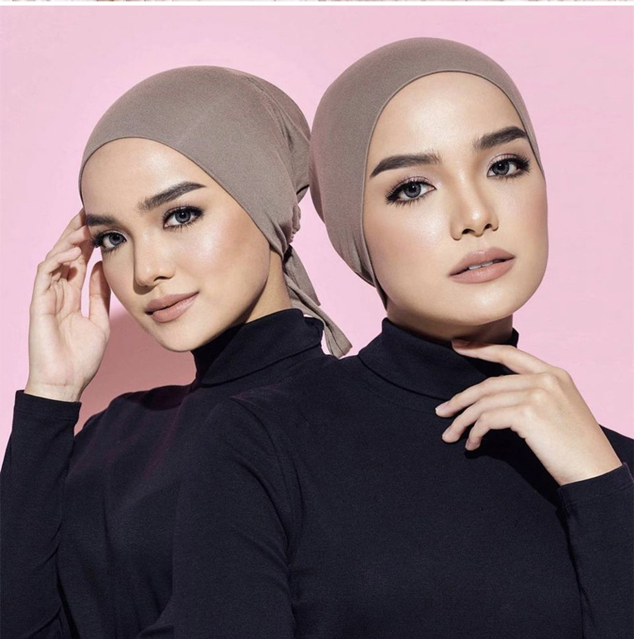 新しいソフトモーダルムスリムターバン帽子インナーヒジャブキャ - Head Wrap Turban のレビューと価格