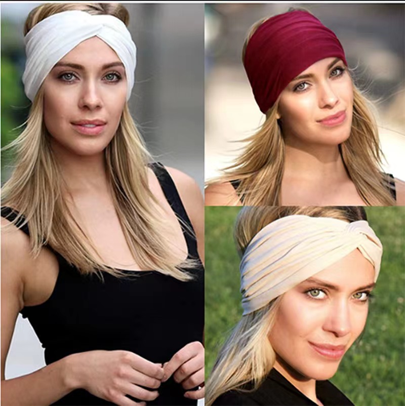 ワイド弾性ヘッドバンド ヘアバンド ピラティス ヨガ フィッ - Head Wrap Turban のレビューと価格