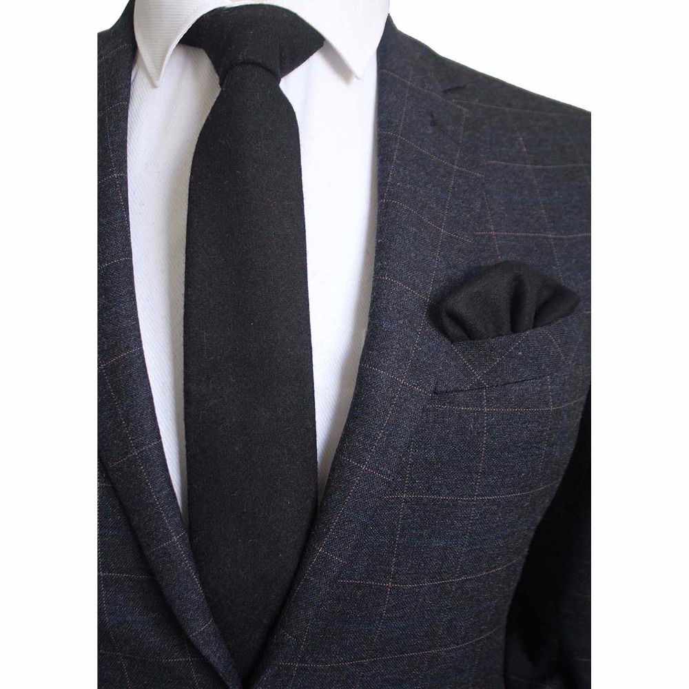 Ricnais 8 センチメートルウールネクタイ固体チェック - Handkerchief Cotton Men のレビューと価格