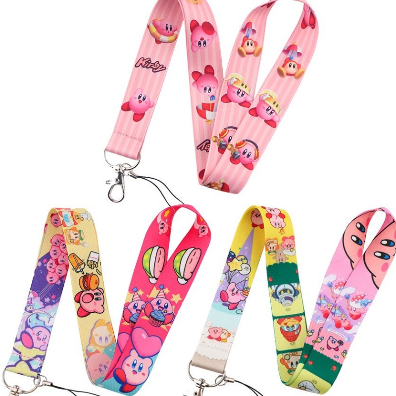 ホットキュートカービーランヤード カラフルプリントネックスト - Lanyard Badge Holder のレビューと価格