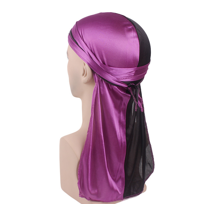 新しいシルキーデュラグロングテールヘッドラップ男性と女性のた - Bandana Doo Rag のレビューと価格