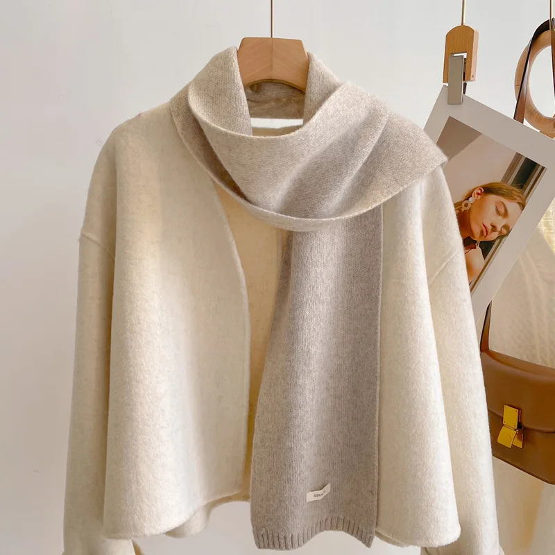 男性と女性のためのニットスカーフ、カップルのための暖かい用途 - Muffler Men Wool のレビューと価格