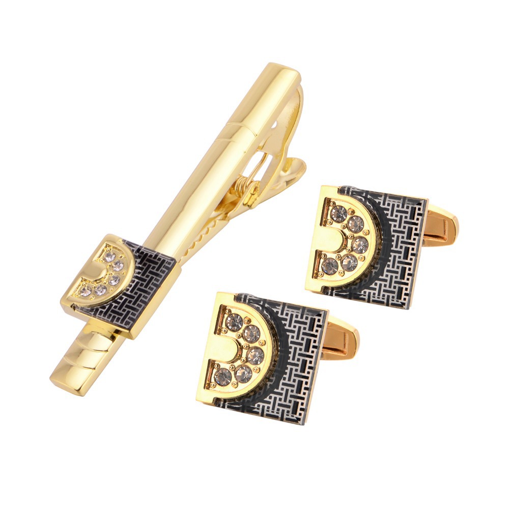 ゴールドトーン カフスボタン タイバーセット メンズ ビジネ - Tie Bar Set Gift のレビューと価格